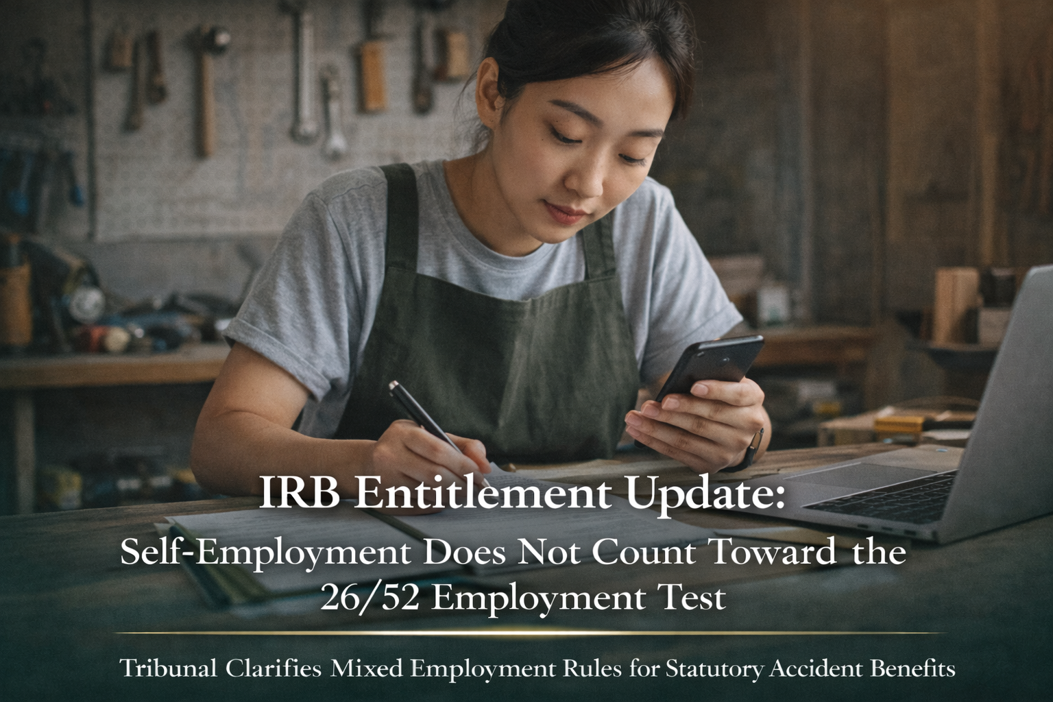IRB Entitlement Update: Self-Employment Does Not Count Toward the 26/52 Employment Test